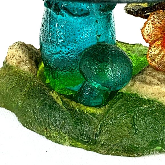 Wondermold Lucite Mushroom Blue Orange Green Figurine 3.5" Tall Vintage - Picture 3 of 9